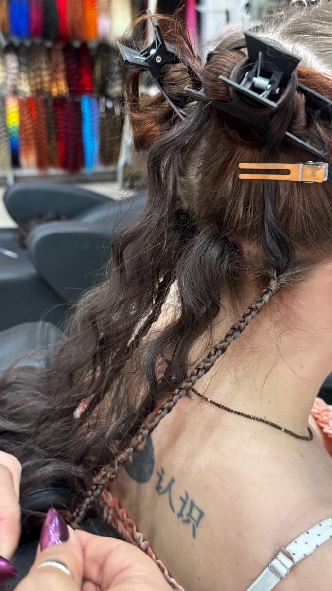 es geht weiter mit dem Flechten...